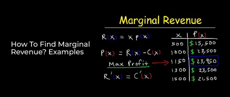 How To Find Marginal Revenue? Examples